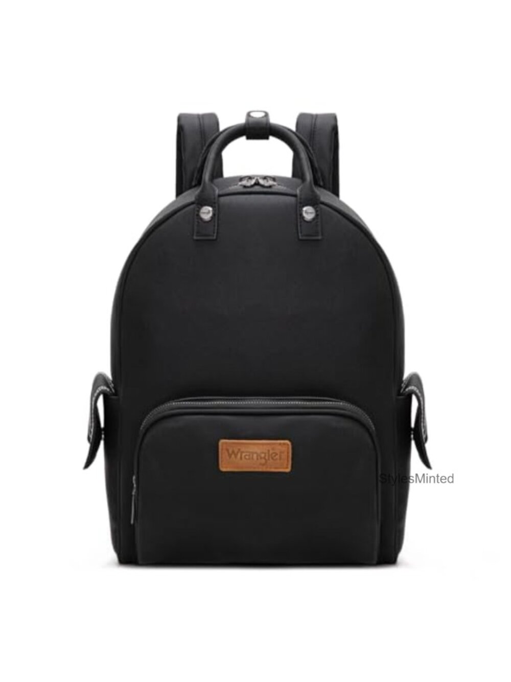 Faux Leather Backpack Purse with Adjustable Strap and Padded Laptop Sleeve